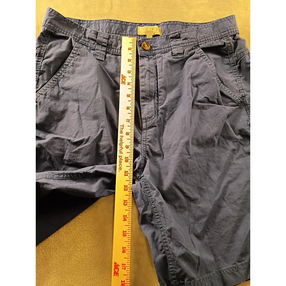 Ocean + Coast Shorts Mens 32 Blue Chino 9 Inseam Lightweight‎ Stretch Casual